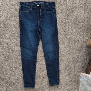 American Eagle Outfitters Women's Dark Blue Skinny Jeans